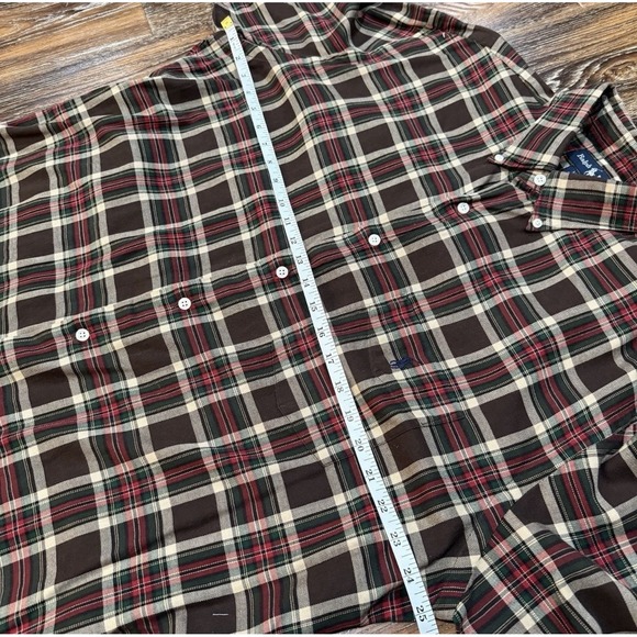 2 Vintage Polo Ralph Lauren Shirt McMeel Men's Size L Brown - Green Custom Plaid - Picture 7 of 10